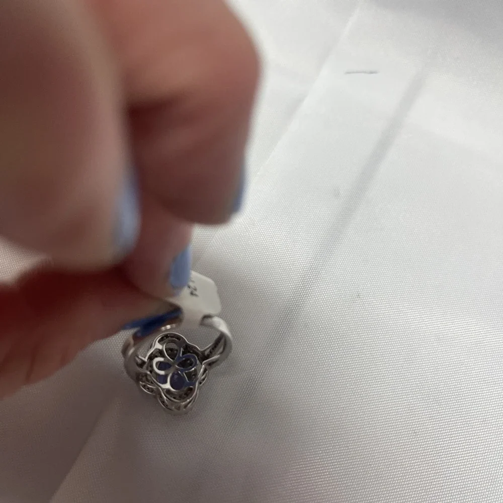 925 Sterling Silver Women's Tanzanite Ring Size 7 New Stunning